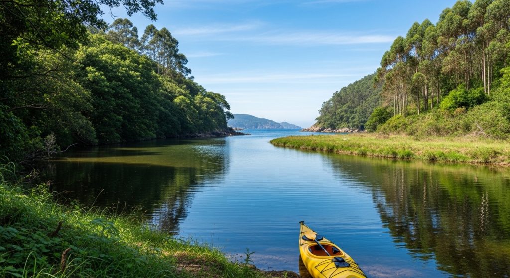 Escapada al río Avia en kayak en verano