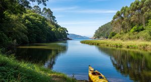 Escapada al río Avia en kayak en verano