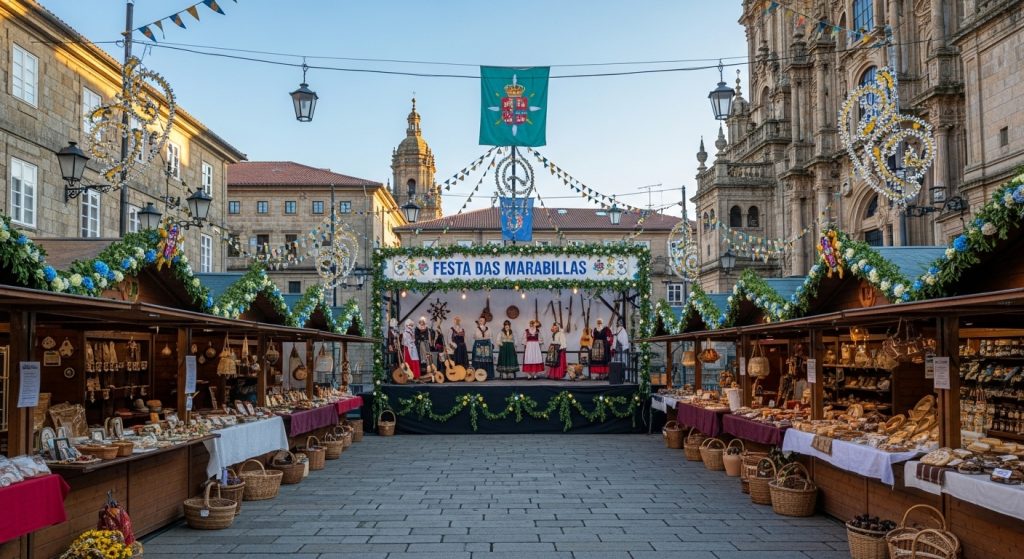 Festa das Marabillas en Santiago de Compostela: mercados y animación