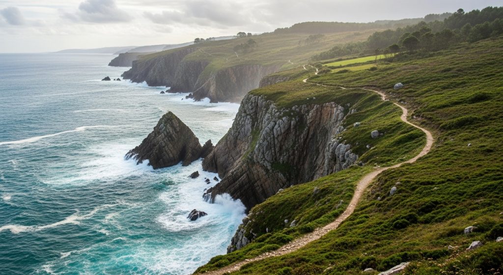 Camiño dos Faros etapa Lariño a Muxía: cantís e bravura