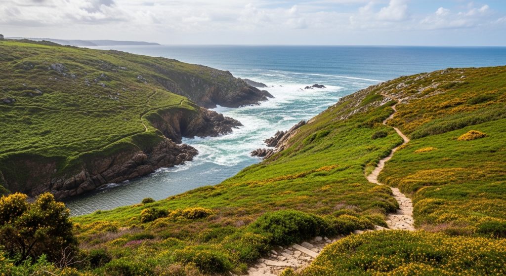 Sendeiro da Punteira de Goiáns: o mergullo do Ulla no mar