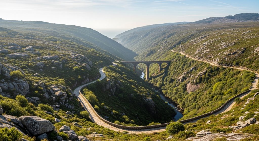 Sendeiro do río Tea: pontes antigas e vales profundos