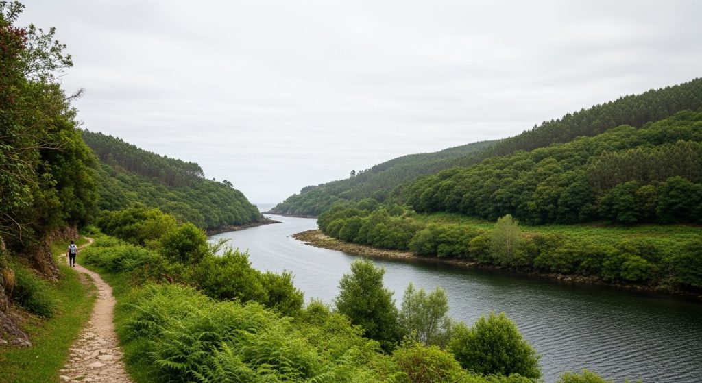 Sendeiro do río Navia desde A Proba: bordes e fragas