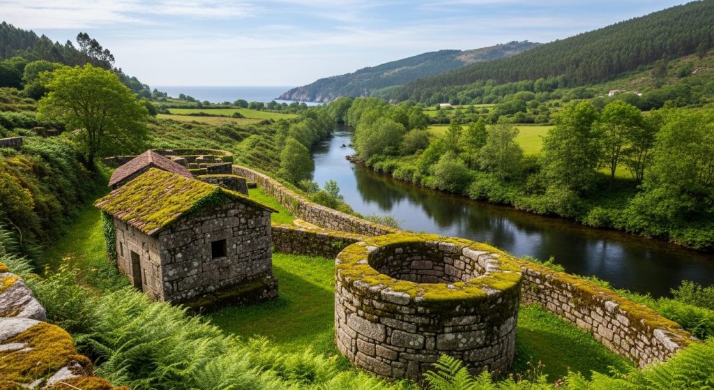 Ruta dos batáns do Tambre: historia del lino