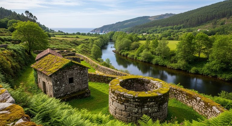 Ruta dos batáns do Tambre: historia del lino