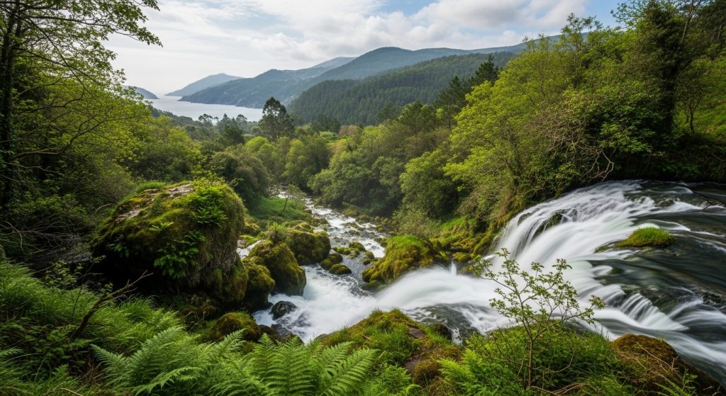 Descubre las cascadas do río Toxa en primavera