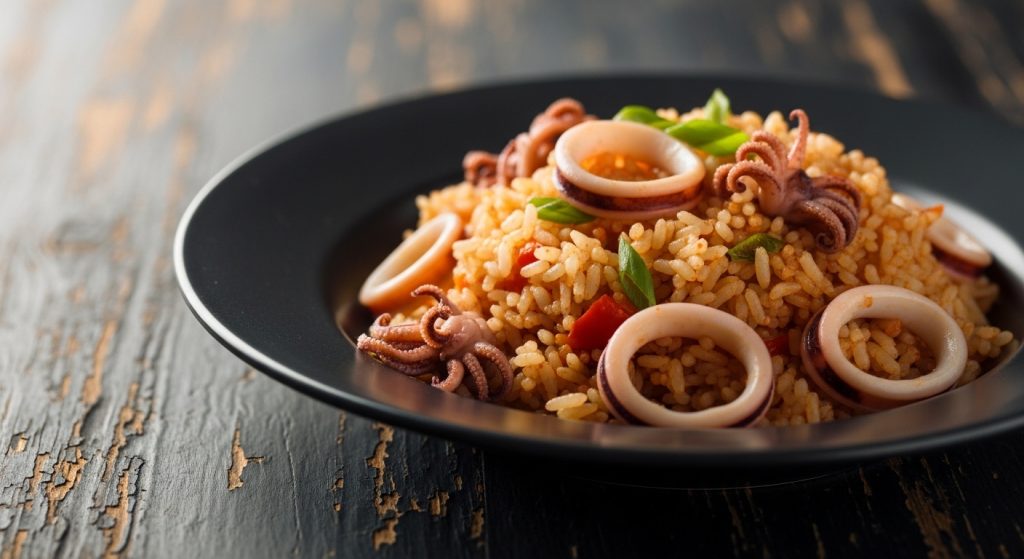 Arroz con chipirones y magras de cerdo: la fusión perfecta gallega