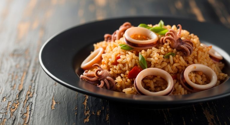 Arroz con chipirones y magras de cerdo: la fusión perfecta gallega
