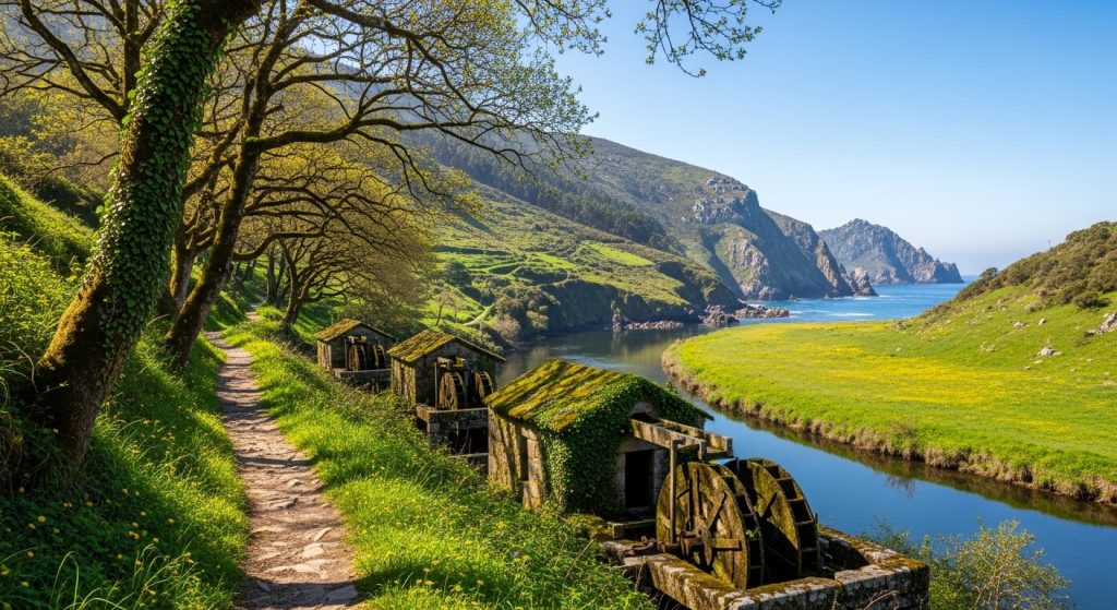 Ruta dos muíños de Arzúa en primavera