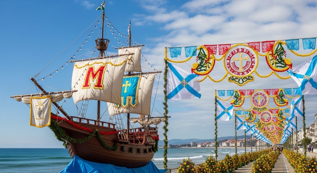 Fiestas de la Virgen del Monte en Marín: caravelos, mar y devoción