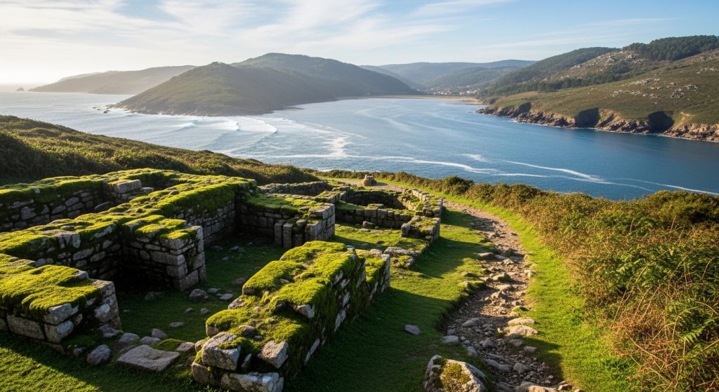Sendeiro da Punta de Caldas: termas romanas e vistas á ría