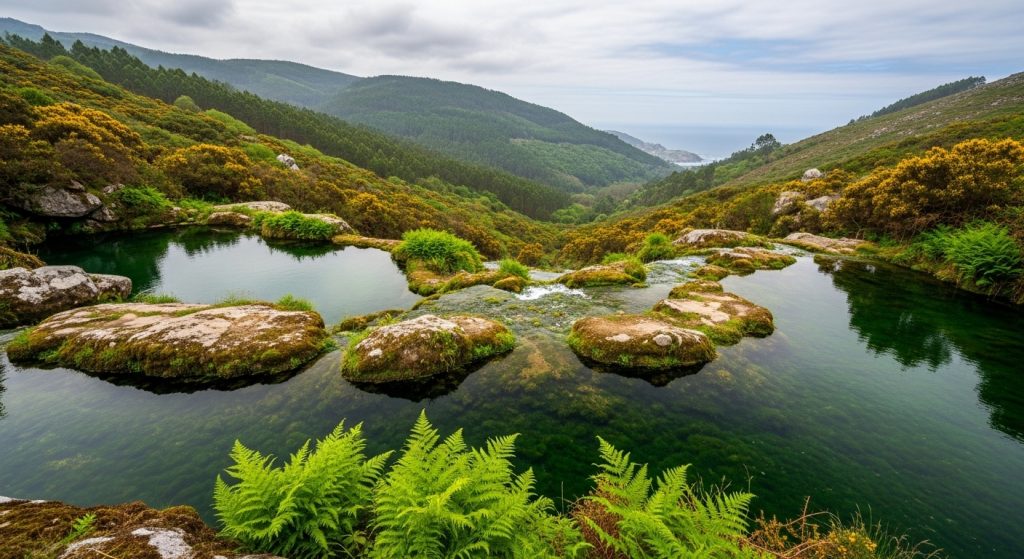 Senderismo por la Serra do Suído en primavera: las pozas de Mouriscados