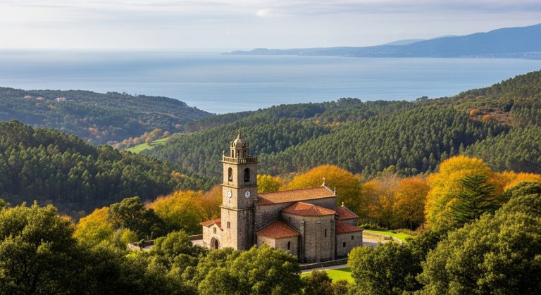 Visita a la iglesia de San Cristovo de Vilalba en otoño
