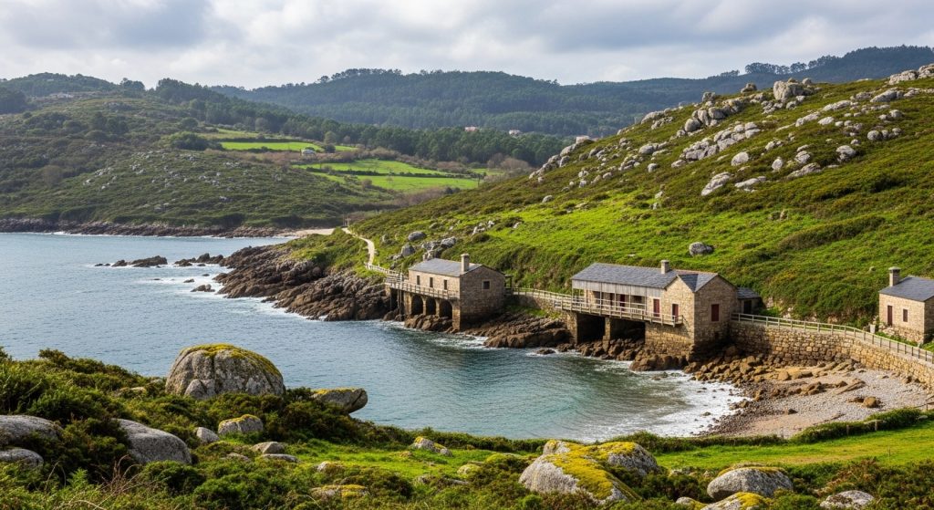 Ruta dos enxeños de Val do Dubra en invierno: molinos de marea