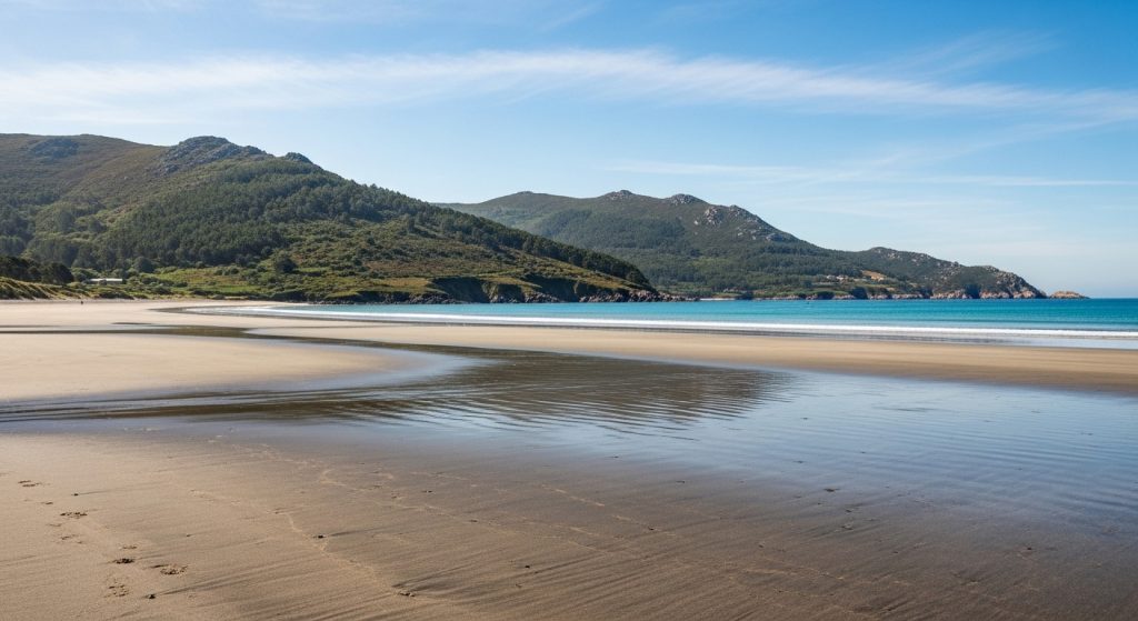 Escapada a la playa de As Furnas en verano: arena negra volcánica