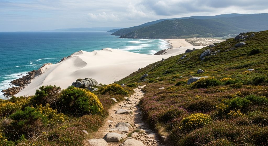 Ruta das praias de Barraño e Areas: area branca en Ribeira