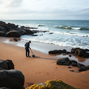 Buscar ámbar en las playas de la Costa da Morte: el “oro del mar” gallego