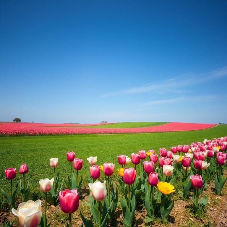Campos de tulipanes en primavera: dónde verlos en Galicia