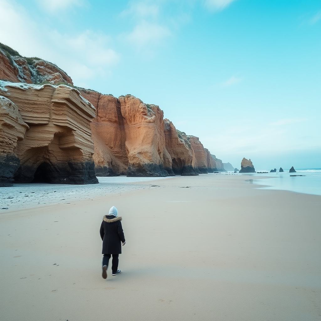 Escapada a la playa de las Catedrales en invierno: arena sin aglomeraciones
