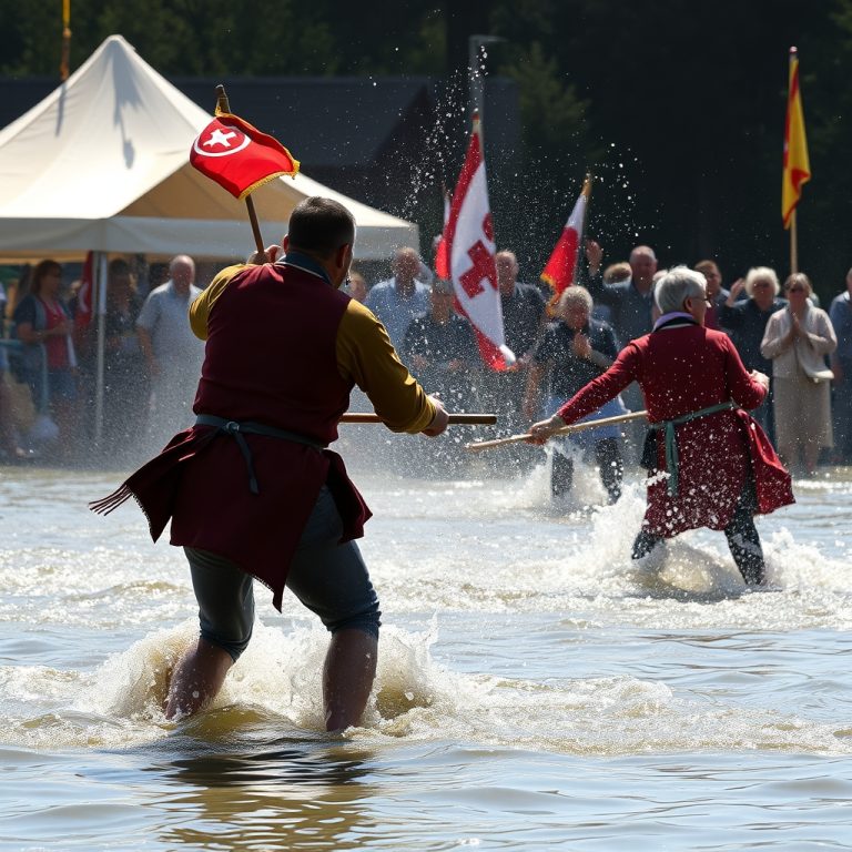 Festa da Auga en Vilagarcía de Arousa: batalla acuática multitudinaria