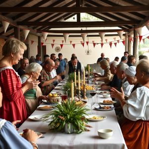 Festa da Esfolla en Valga: maíz, deshoja, foliada y cena comunal