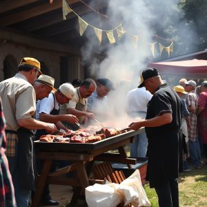 Festa do Carneiro ao Espeto en Moraña: asado colectivo y folclore