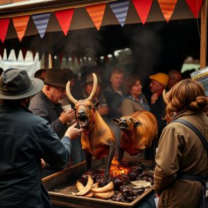 Festa do Carneiro ó Espeto en Moraña: cordero asado y celebración popular