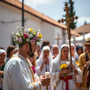 Festa do Corpus Christi en Ponteareas: arte floral y fervor