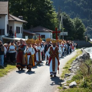Festas de San Telmo en Tui: procesión y folclore junto al Miño