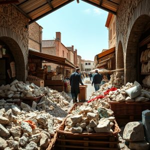 Mercado de la Piedra en Merca: el singular comercio de losas de granito