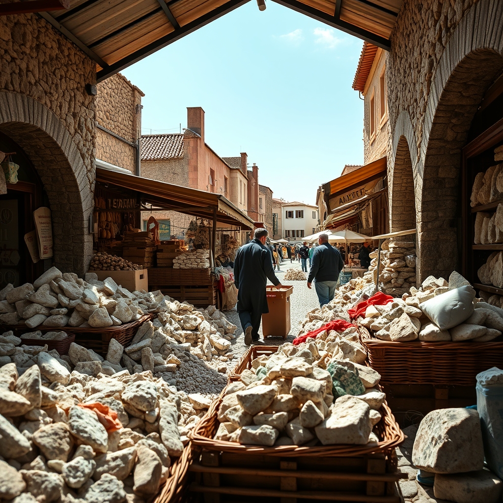Mercado de la Piedra en Merca: el singular comercio de losas de granito