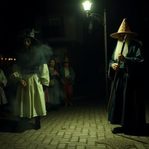 Noite do Meigas e os Trasnos en Allariz: misterio, espectáculo callejero, fantasía tradicional