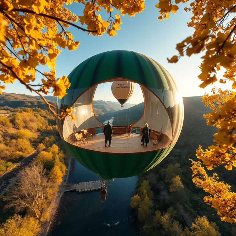 Paseos en globo sobre la Ribeira Sacra en otoño