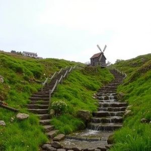 Ruta de los Molinos del Folón y Picón: escaleras de agua en O Rosal