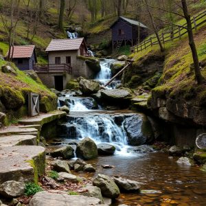 Ruta dos Muíños do Folón e do Picón: cascada de molinos, frontera, O Rosal