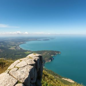 Ruta Marítima del Cristo da Agonia: panorámica de la ría de Arousa desde las alturas