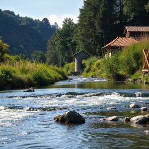 Senda fluvial del río Tambre: naturaleza y molinos