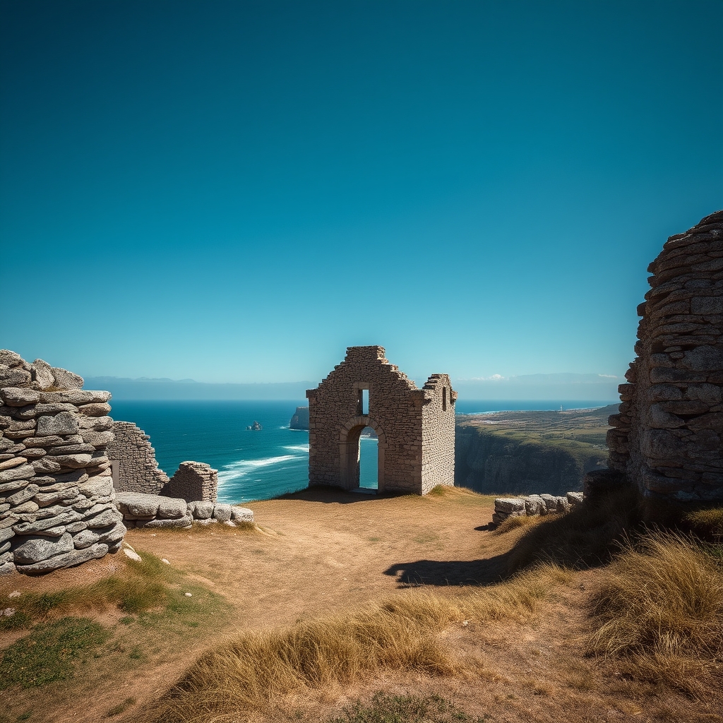 Sendero del Castro de Borneiro: ruinas castreñas y costa de Cabana