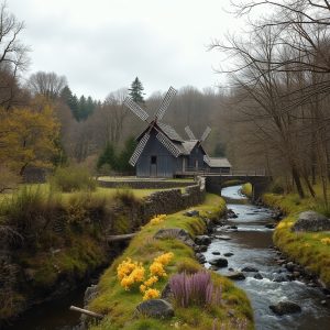 Sendero del Río Tambre en Brión: molinos y frondosos bosques