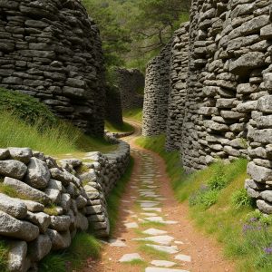 Sendero entre los castaños centenarios de Manzaneda