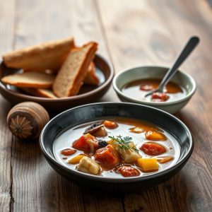 Receta de caldo gallego con grelos y oreja: tradición de lareira