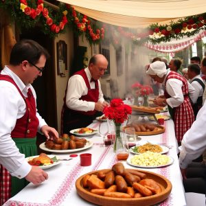 Fiesta de la Androlla en A Estrada: embutido, carne y magosto