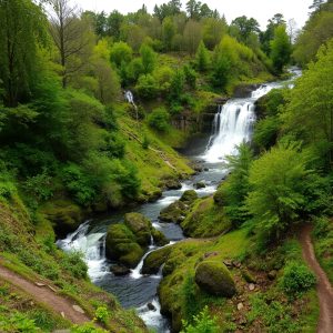 Ruta das fervenzas do río Chamoselo: saltos de auga en Lugo