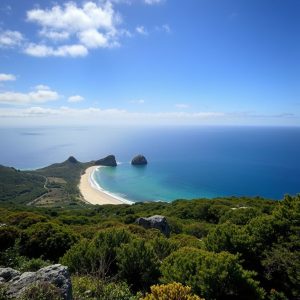 Ruta das praias de Cangas: area branca e furnas