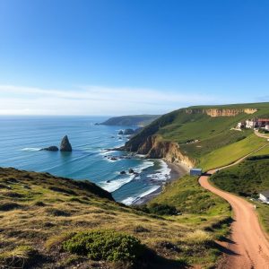 Ruta das praias de Laxe: area fina e o faro
