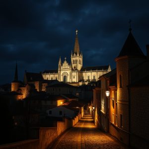 Ruta nocturna por el casco histórico de Santiago de Compostela: faroles y leyendas