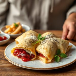 Receta de filloas de sangre con cebolla y chicharrones