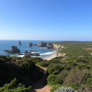 Ruta das praias de Barizo: area e rocas en Malpica