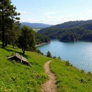 Sendeiro do encoro de Belesar: auga e montaña no Miño