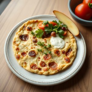 Receta de tortilla de patatas gallega con cachelos y pimiento